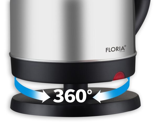 Fierbator electric Floria ZLN4902 Gri, putere 1500W, capacitate 2 L, indicator luminos