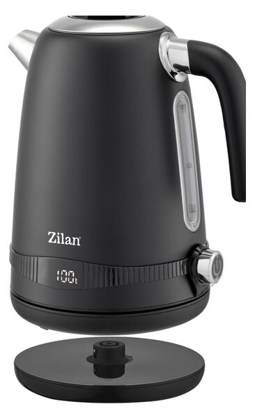 Fierbator electric din Inox Zilan ZLN1001 Negru, digital, 2200 W, 7 niveluri intre 40 - 100 grade celsius