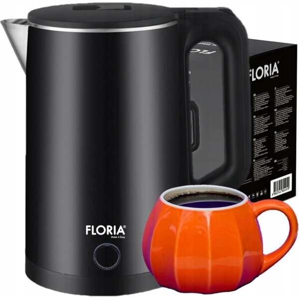 Fierbator electric Floria ZLN4919 Negru, putere 1500W, capacitate 2 L, indicator luminos