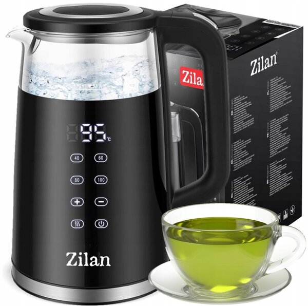 Fierbator electric Zilan ZLN7859 Negru, ecran digital, putere 2200W, panou de comanda tactil