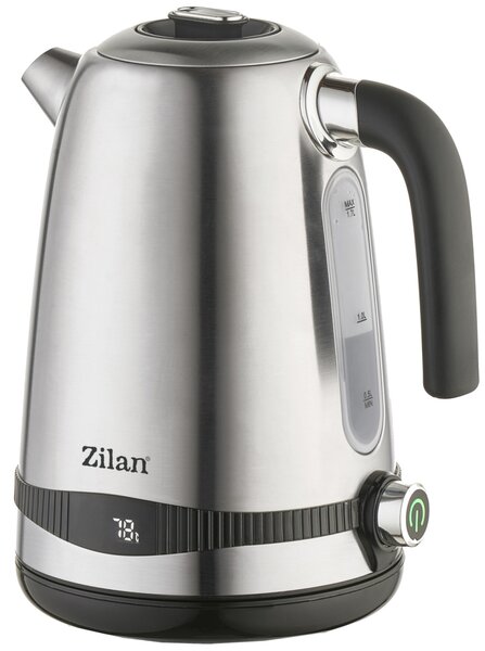 Fierbator electric din Inox Zilan ZLN1000 digital, 2200 W, 7 niveluri intre 40 - 100 grade celsius si functie de mentinere a temperaturii