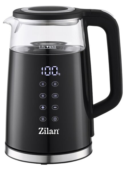 Fierbator electric Zilan ZLN7859 Negru, ecran digital, putere 2200W, panou de comanda tactil
