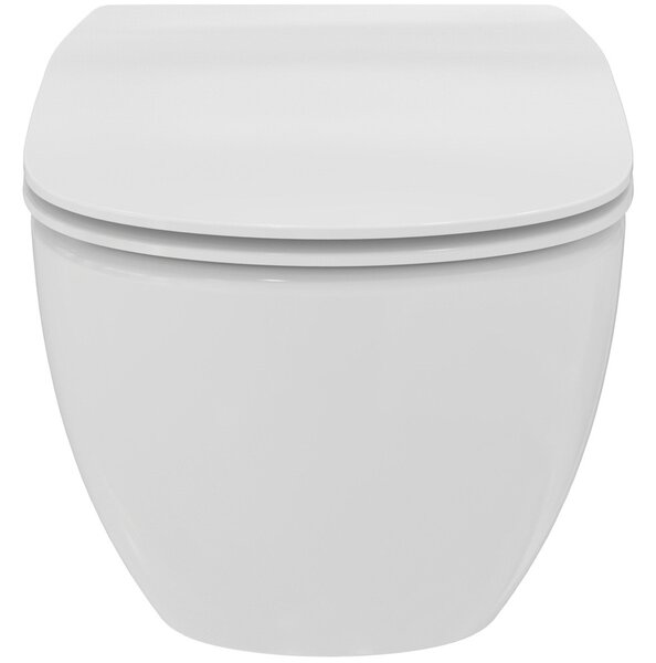 Ideal Standard Tesi vas wc cu capac soft-close agăţat fără margine alb lucios T354601