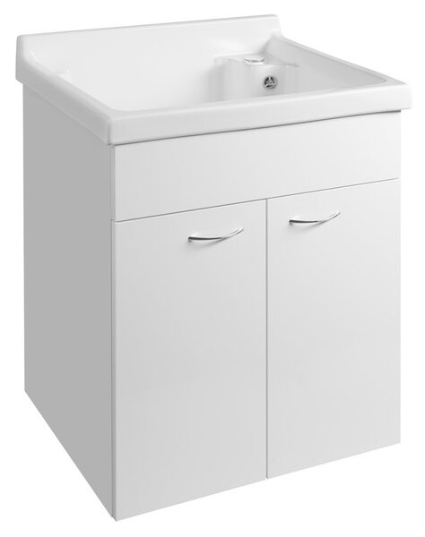Aqualine Chiuvetă ceramică Aqualine, 62x55cm, cu preaplin, WH625