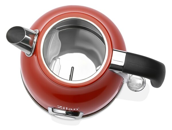 Fierbator RETRO Zilan ZLN7033 Rosu, Capacitate 1.7 Litri, Putere 2200W, Rotire 360