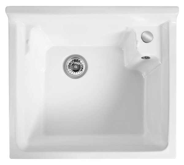 Aqualine Chiuvetă ceramică Aqualine, 62x55cm, cu preaplin, WH625