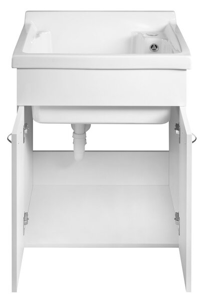 Aqualine Chiuvetă ceramică Aqualine, 62x55cm, cu preaplin, WH625