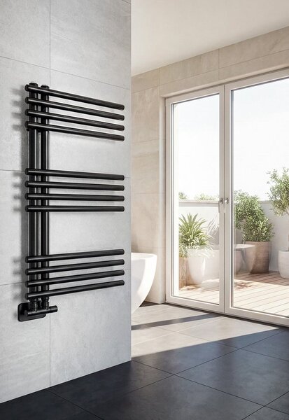 Sapho Radiator Sapho, NYMPHA 500x800mm, negru mat, LLN80B