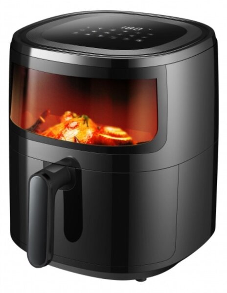 Friteuza Zilan ZLN9983 tip air fryer, 1500W, capacitate 5L, temperatura maxima 200 grade, Negru