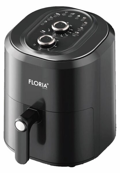 Friteuza cu aer cald Floria ZLN8009 Negru, putere 1360W, Capacitate 6 Litri, temperatura reglabila