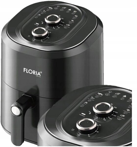 Friteuza cu aer cald Floria ZLN8009 Negru, putere 1360W, Capacitate 6 Litri, temperatura reglabila