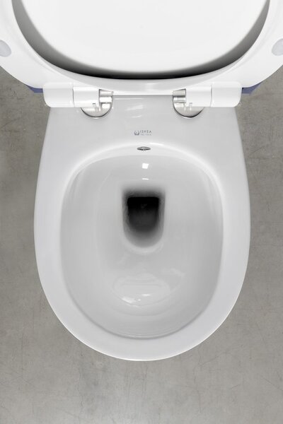Isvea Isvea, vas WC suspendat SENTIMENTI CLEANWASH, robinet integrat și duș bideu, fără rampă, 36x51cm, alb, 10ARS1101I