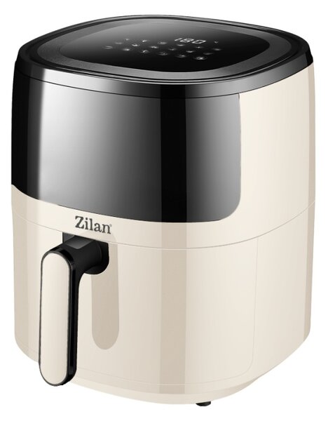 Friteuza Zilan ZLN9984 tip air fryer, 1500W, capacitate 5L, temperatura maxima 200 grade, Crem