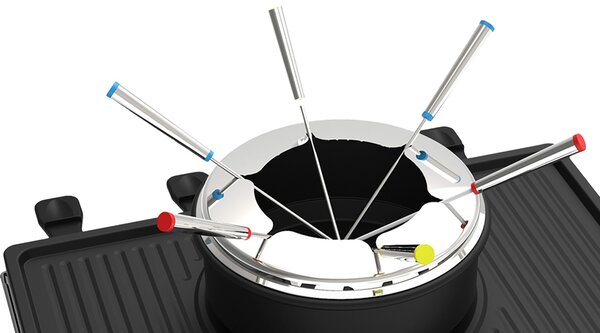 Gratar electric cu fondue Zilan ZLN8856, raclette, putere 1400 W, indicator luminos