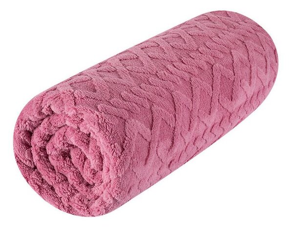 Cearşaf elastic cu blăniţă INVERNO, culoare mure 90 x 200 cm