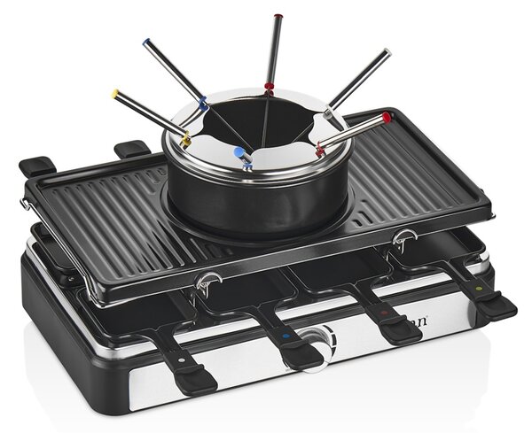 Gratar electric cu fondue Zilan ZLN8856, raclette, putere 1400 W, indicator luminos