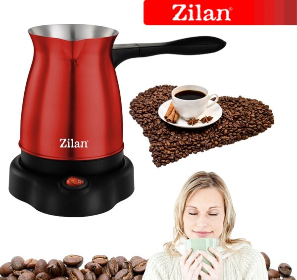 Ibric electric Zilan ZLN3627 Rosu, putere 800W, Capacitate 6 cesti