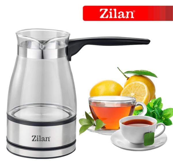 Ibric electric Zilan ZLN8122, transparent, putere 800W, capacitate 500 ml, sticla