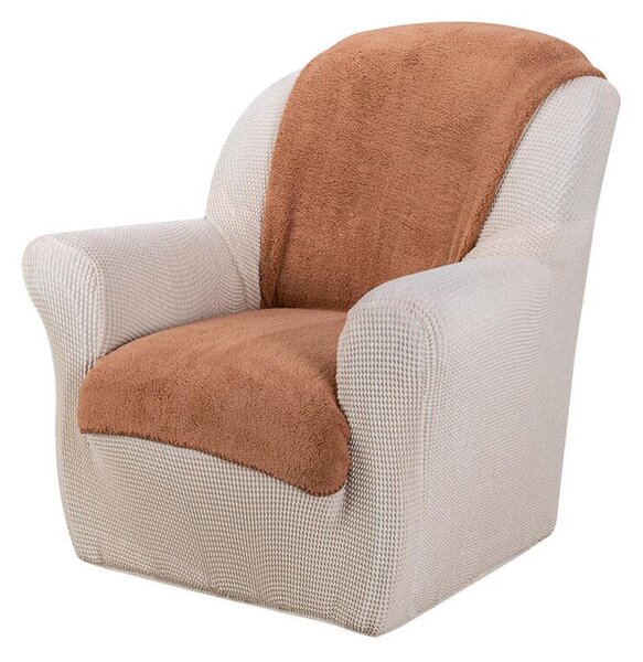 Cuverturi SHERPA culoarea alunei canapea