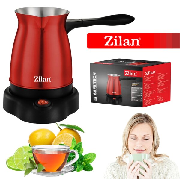 Ibric electric Zilan ZLN3627 Rosu, putere 800W, Capacitate 6 cesti