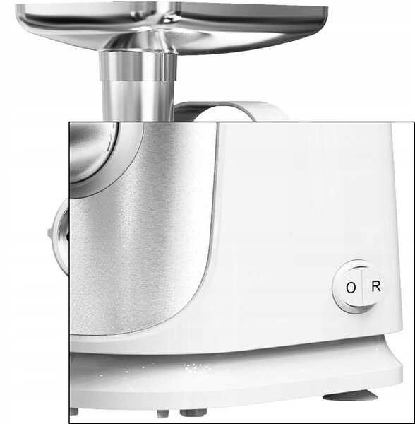 Masina de tocat Floria ZLN7966 Alb, putere 1300W, doua site, functie de revers, lama din otel