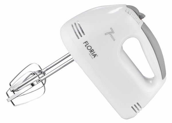 Mixer de mana Floria ZLN7565, ALB Putere 100 W, 7 viteze, Buton eliberare accesorii