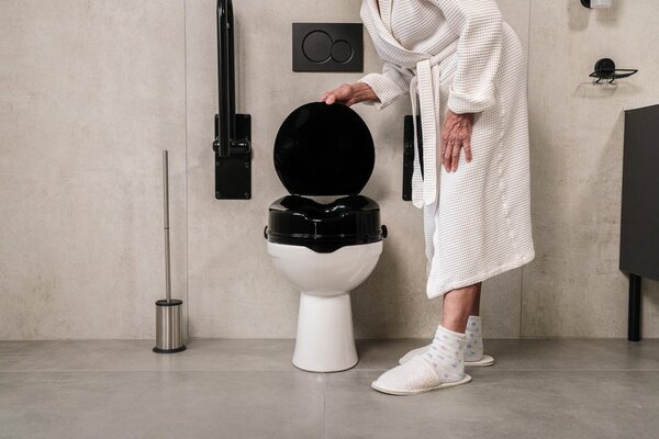 Ridder Capac WC Ridder, HANDICAP, ridicat 10 cm, negru, A0071010