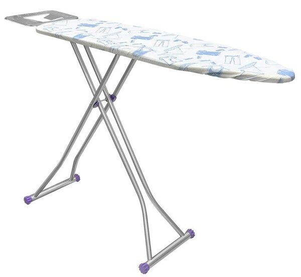 Masa de calcat ZILAN ZLN7666, suprafata de lucru 110x33 cm, blat plasa metalica, suport pentru fierul de calcat