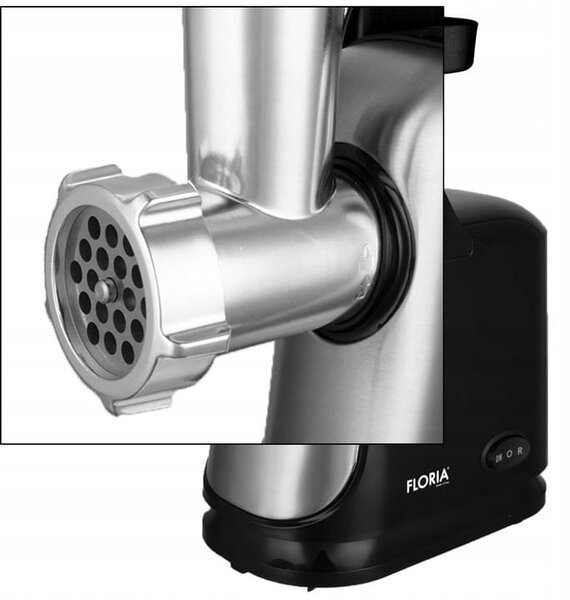 Masina de tocat Floria ZLN7965 Neagra, putere 1300W, doua site, functie de revers, lama din otel