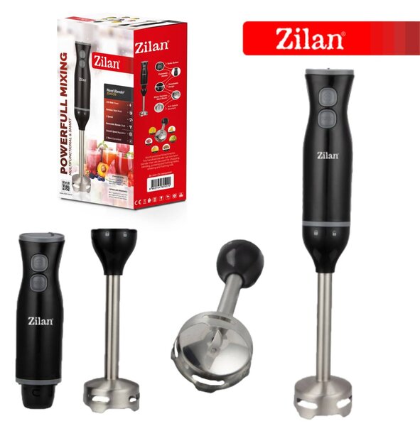 Mixer vertical Zilan ZLN5220 Negru, putere 250W, lame din otel, baza detasabila