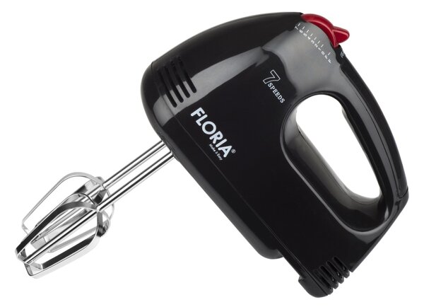 Mixer de mana Floria ZLN7567 Negru, Putere 150 W, 7 viteze, Buton eliberare accesorii
