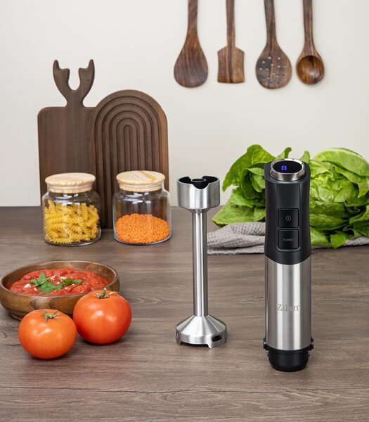 Mixer vertical Zilan ZLN3984, Putere 1200W, 12 trepte de viteza, Functie Turbo, Afisaj digital, Inox