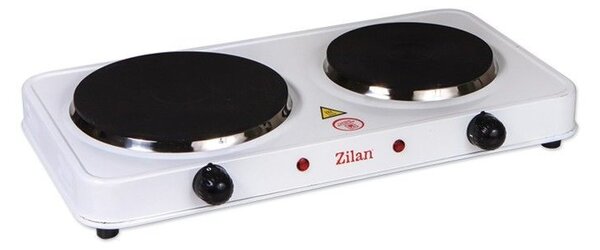 Plita electrica Dubla, ZLN2180 Alb, 49 x 30 x 9 cm, 2500W, termostat reglabil