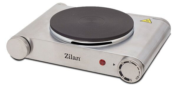 Plita electrica inox Zilan ZLN0535, 33x10x30, 1 arzator, 1500 W, termostat reglabil