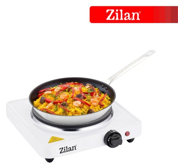 Plita electrica ZILAN Alb ZLN2173, 1500 W, 26 x 26 x 9.5 cm, 1 arzator, cu 5 trepte de reglaj