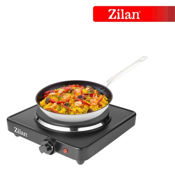 Plita electrica Zilan ZLN2174, 1500W, 1 arzator, 5 trepte de putere, 26 x 26 x 9.5 cm