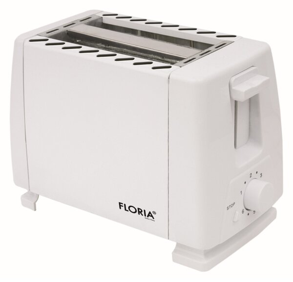 Prajitor de paine Floria ZLN1833 Alb, 700W, 7 nivele de control al temperaturii, buton de oprire