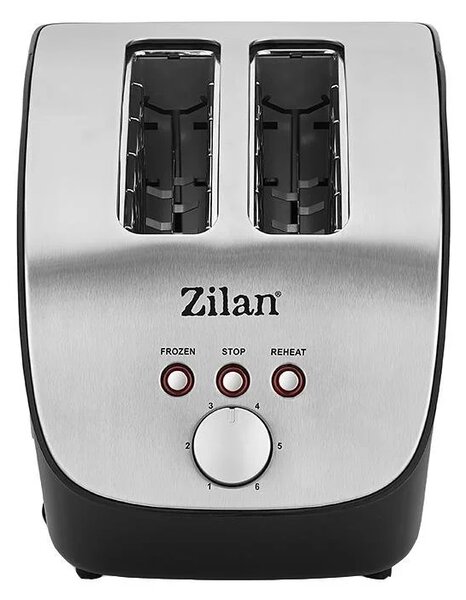 Prajitor de Paine ZILAN ZLN2690,negru inox 1000W, 6 nivele de rumenire