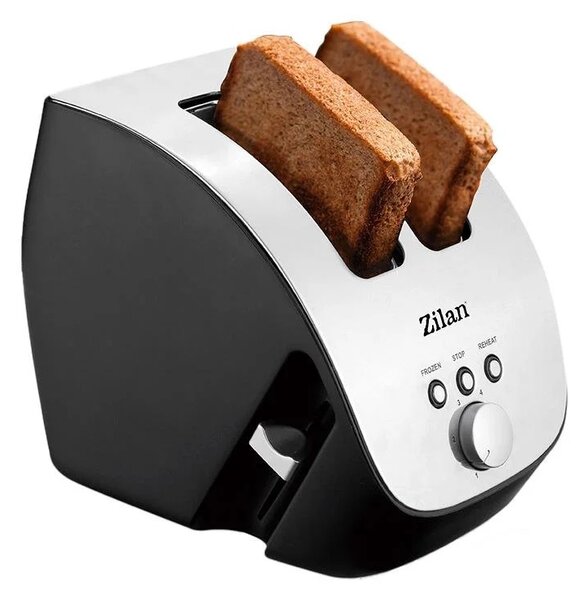 Prajitor de Paine ZILAN ZLN2690,negru inox 1000W, 6 nivele de rumenire