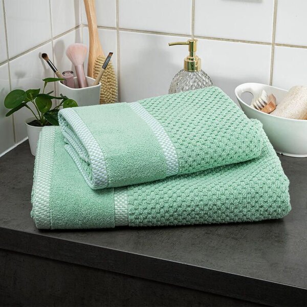 Set de prosoape şi prosoape de baie din frotir MODENA verde, 6 buc