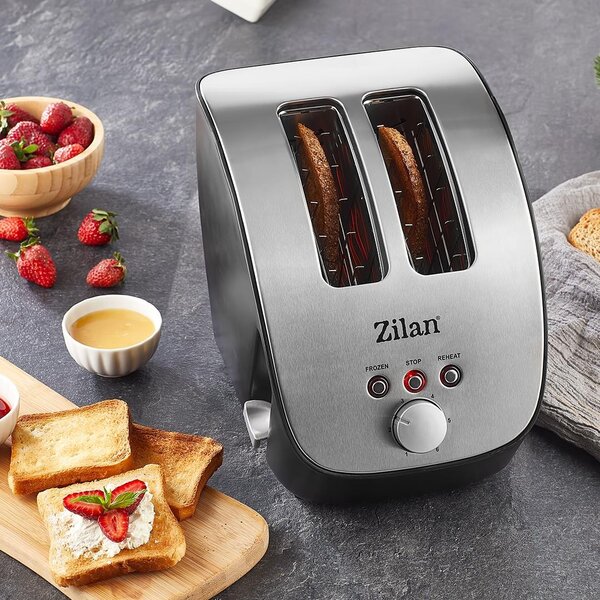 Prajitor de Paine ZILAN ZLN2690,negru inox 1000W, 6 nivele de rumenire
