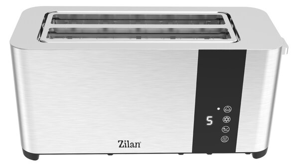 Prajitor de paine Zilan ZLN6234 Argintiun, ecran digital si tactil, putere 1400W, inox