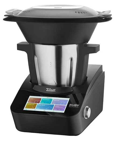 Robot de bucatarie Zilan ZLN9341 RUBY multifunctional Thermorobot, 1700W, 4.7L, Ecran color TFT cu touchscreen de 7 inch, 18 Functii, WiFi, Aplicatie mobila