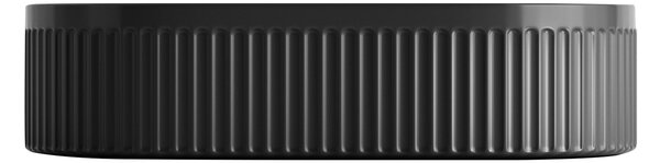 Invena Glamour Trend, lavoar oval de blat 500x325x122 mm, negru mat, INV-CE-63-W05-L