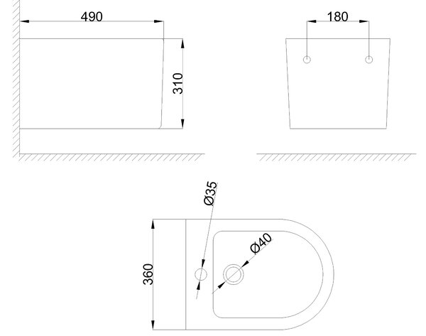 Bideu suspendat Invena Glamour 490x360x310 mm, alb lucios, INV-CB-92-001-L Leták: https://cloud.invena.pl/s/nnXaZKg3crBrRkz/download?path=%2FPliki%20do%20strony%20www%2FCB-92-001-L/Inne/CB-92-001-L-ulotka-ENG…