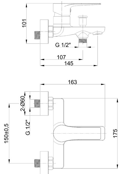 Invena Pinios, baterie de baie cu montare pe perete, 150 mm, cromată, INV-BW-92-001-X Leták: https://cloud.invena.pl/s/nnXaZKg3crBrRkz/download?path=%2FPliki%20do%20strony%20www%2FBW-92-001-X/Inne/BW-92-001-X-ulotka-ENG…