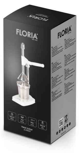 Storcator de citrice Floria ZLN9587 manual, Capacitate 400ml, Vas pentru colectare, Maner din aluminiu