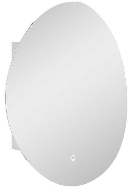 HOMCOM Dulap Baie LED, Anti-Condens, Iluminare Reglabilă 3 Tonuri, Alb, Montare pe Perete | Aosom Romania