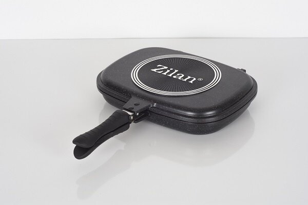 Tigaie dubla ZILAN ZLN9522,culoare negru Diametru 30 cm, garnitura silicon rezerva