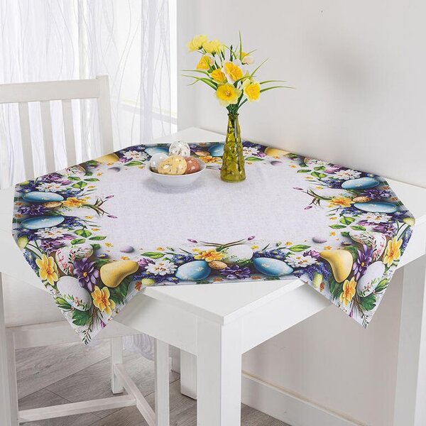 Față de masă centrală cu imprimeu OUĂ DE PAȘTE 85 x 85 cm